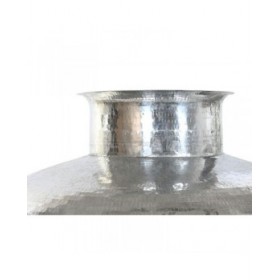 Vaso Home ESPRIT Nero Argentato Alluminio Ferro 75 x 75 x 90 cm