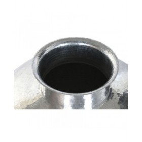 Vaso Home ESPRIT Nero Argentato Alluminio Ferro 75 x 75 x 90 cm