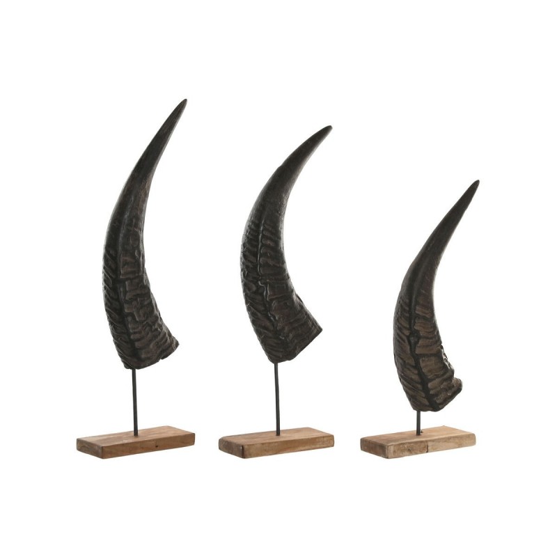 Statua Decorativa Home ESPRIT Nero Naturale 20 x 11 x 65 cm