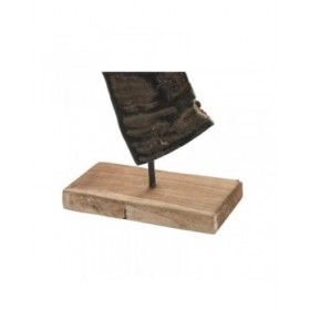 Statua Decorativa Home ESPRIT Nero Naturale 20 x 11 x 65 cm