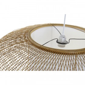 Lampadario DKD Home Decor Bianco Naturale Bambù 40 W 83 x 83 x 40 cm