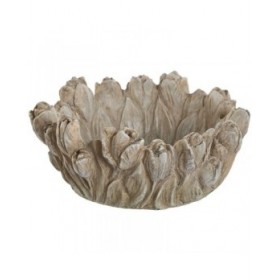 Centrotavola Home ESPRIT Grigio Shabby Chic Finitura invecchiata 23 x 23 x 10 cm