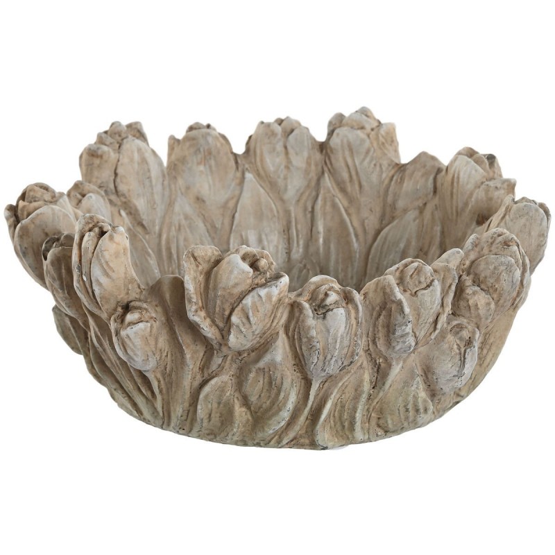 Centrotavola Home ESPRIT Grigio Shabby Chic Finitura invecchiata 23 x 23 x 10 cm