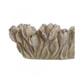 Centrotavola Home ESPRIT Grigio Shabby Chic Finitura invecchiata 23 x 23 x 10 cm