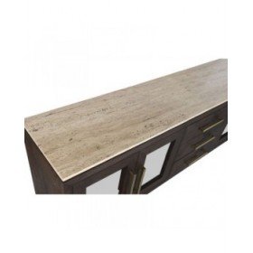 Credenza Home ESPRIT Marmo Legno di mango 200 x 40 x 70 cm