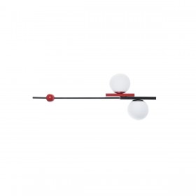 Lampadario DKD Home Decor Bianco Nero Rosso Metallo Cristallo 40 W 44 x 44 x 120 cm
