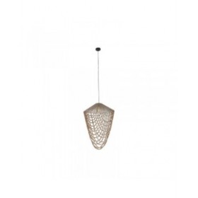 Lampadario Home ESPRIT Marrone Chiaro Juta Legno 67 x 67 x 100 cm