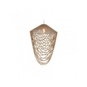 Lampadario Home ESPRIT Marrone Chiaro Juta Legno 67 x 67 x 100 cm