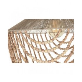 Lampadario Home ESPRIT Marrone Chiaro Juta Legno 67 x 67 x 100 cm