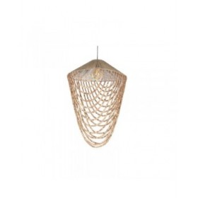 Lampadario Home ESPRIT Marrone Chiaro Juta Legno 67 x 67 x 100 cm