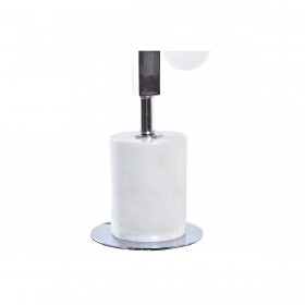 Lampada da tavolo DKD Home Decor Bianco Argentato Cristallo Marmo 220 V 15 x 15 x 68 cm