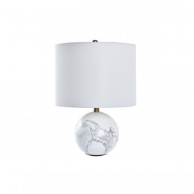 Lampada da tavolo DKD Home Decor Bianco Dorato Metallo 50 W 220 V 36 x 36 x 52 cm
