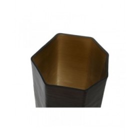 Vaso Home ESPRIT Grigio scuro Cristallo Moderno 18 x 18 x 31 cm