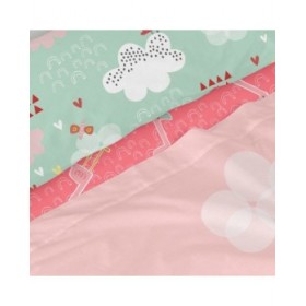 Set di Lenzuola HappyFriday Moshi Moshi Hola Multicolore Singolo 2 Pezzi