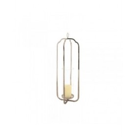 Portacandele Home ESPRIT Argentato Cristallo Acciaio 21 x 21 x 62 cm