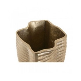 Vaso Home ESPRIT Dorato Alluminio Astratto Moderno 17 x 15 x 33 cm