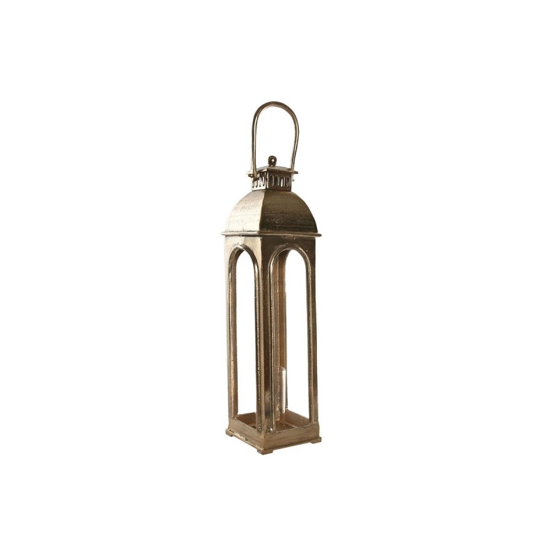 Lanterna Home ESPRIT Dorato Alluminio Cristallo Vintage 17 x 17 x 78 cm
