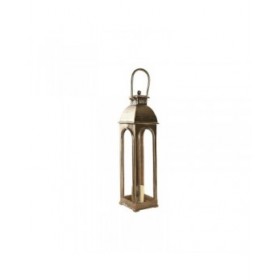 Lanterna Home ESPRIT Dorato Alluminio Cristallo Vintage 17 x 17 x 78 cm
