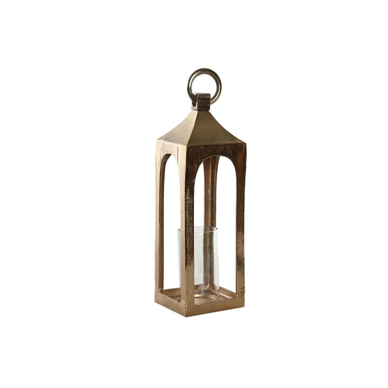 Lanterna Home ESPRIT Dorato Alluminio Cristallo Arabo 15 x 15 x 52 cm