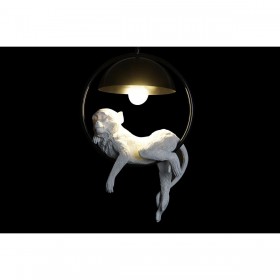 Lampadario DKD Home Decor Bianco Dorato Metallo Resina 50 W 29,5 x 20 x 44,5 cm (2 Unità)