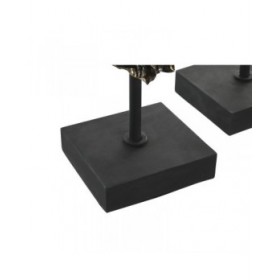 Statua Decorativa Home ESPRIT Marrone scuro Leone Corona 21 x 18 x 44 cm (2 Unità)
