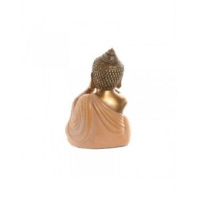 Statua Decorativa Home ESPRIT Verde Rosa Dorato Buddha Orientale 11 x 9 x 17 cm (6 Unità)