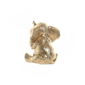 Statua Decorativa Home ESPRIT Dorato Elefante 13 x 12 x 14 cm (3 Unità)