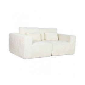 Divano Home ESPRIT Crema Scandi 220 x 158 x 91 cm