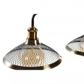 Lampadario DKD Home Decor 100 x 29 x 22 cm Nero Dorato Metallo 50 W