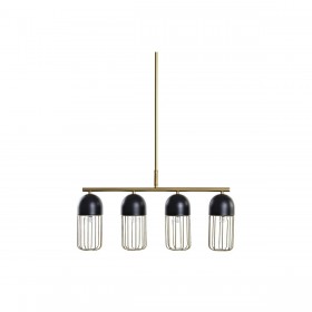 Lampadario DKD Home Decor Nero Dorato 220 V 50 W (60 x 11 x 26 cm)