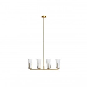 Lampadario DKD Home Decor Dorato Bianco (67 x 14 x 22 cm)
