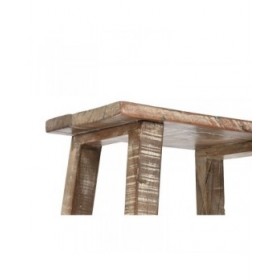 Tavolo aggiuntivo Home ESPRIT Bianco Marrone 45 x 25 x 51 cm