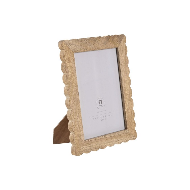 Cornice Portafoto Home ESPRIT Naturale Cristallo Legno di mango Coloniale