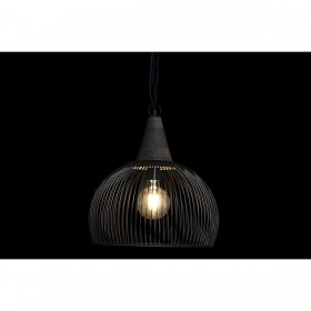 Lampadario DKD Home Decor Naturale Nero Metallo Legno 50 W 36 x 36 x 40 cm