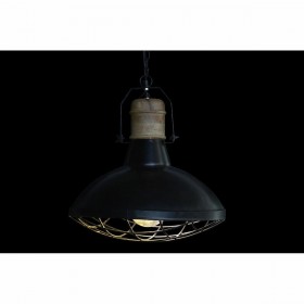 Lampadario DKD Home Decor 52 x 52 x 57 cm Nero Marrone Ferro Legno di mango 50 W