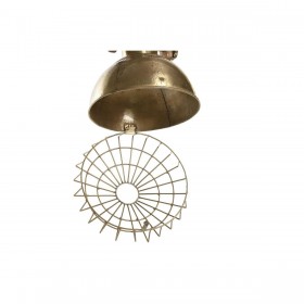 Lampadario DKD Home Decor 31 x 31 x 48 cm Dorato Marrone Ferro Legno di mango 50 W