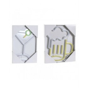 Decorazione luminosa Home ESPRIT Acrilico Città 21 X 1,5 X 30 CM (2 Unità)
