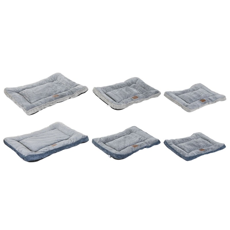Letto per animali domestici Home ESPRIT Azzurro Grigio Grigio chiaro 85 X 70 X 8 CM 2 Unità