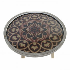 Tavolo aggiuntivo DKD Home Decor Naturale Nero 40 x 40 x 41 cm Legno MDF