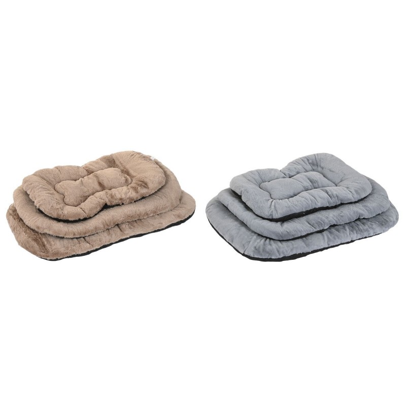 Letto per animali domestici Home ESPRIT Marrone Grigio Cammello Grigio chiaro Grigio scuro 90 X 63 X 10 CM 2 Unità