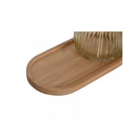 Set da Bagno Home ESPRIT Grigio Arancio Ambra Bambù Cristallo 3 Pezzi