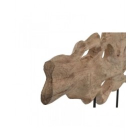 Statua Decorativa Home ESPRIT Nero Marrone Chiaro Moderno 74 X 9 X 42 CM