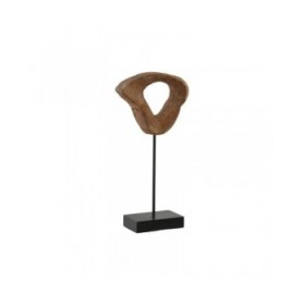 Statua Decorativa Home ESPRIT Marrone Nero Moderno 22 X 9 X 44 CM