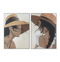 Lanterna DKD Home Decor Cristallo Naturale Marrone Bambù Orientale 42 x 42 x 55 cm