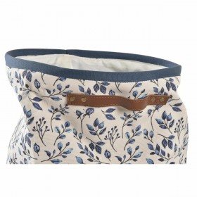 Cesto per i Panni Sporchi DKD Home Decor Azzurro Bianco Plastica 30 x 30 x 40 cm