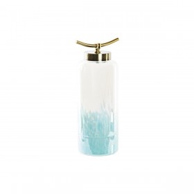 Vaso DKD Home Decor Azzurro Dorato Metallo Cristallo Mediterraneo 19 x 15 x 41 cm