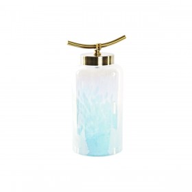 Vaso DKD Home Decor Azzurro Dorato Metallo Cristallo Mediterraneo 19 x 15 x 33 cm