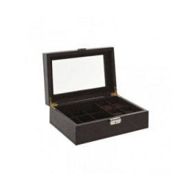 Scatola-Portagioie Home ESPRIT Marrone Marrone scuro Poliuretano 25 x 16 x 8,5 cm