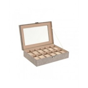 Scatola-Portagioie Home ESPRIT Grigio Grigio scuro Poliuretano Legno MDF 29,5 x 20 x 8 cm