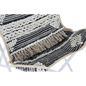 Poltrona da giardino DKD Home Decor Bianco Nero Ferro 74 x 65 x 90 cm